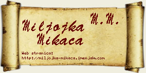 Miljojka Mikača vizit kartica